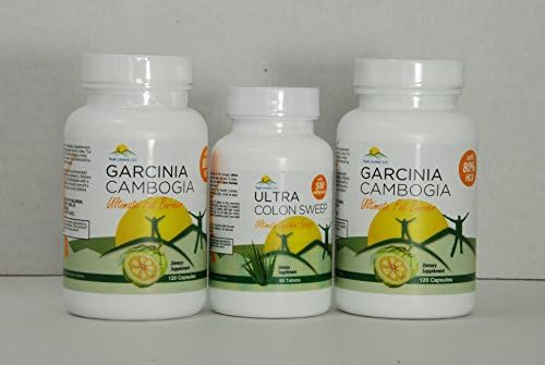 Garcinia Cambogia &amp; Ultra Colon Sweep - Combination Pack - 2 Highly Effective Solutions Working Together to Reach Weight Loss Goals - 80% HCA, 120 Day Supply, Block Fat Creation &amp; Suppress Appetite