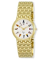 Pedre Womens Regatta Series Gold-Tone Nautical Bracelet Watch # 0390GX