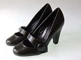 Vintage Look Pumps Mary Janes Schwarz (P88)