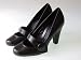 Vintage Look Pumps Mary Janes Schwarz (P88)