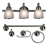 Checkolite 19371-71 3-Light Bath in a Box, Brushed Nickel