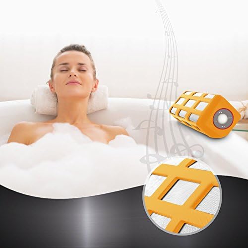 THE BEST SELLING Waterproof Bluetooth Speakers with Powerbank, EVIZIAN® ROKON CHARGE ORANGE Wireless Waterproof Shockproof Dust Proof Rugged Bluetooth Shower Speaker with Built In Powerbank.