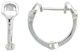 Sterling Silver Dee Ring Snaffle Bits Huggie Earrings, 3/4