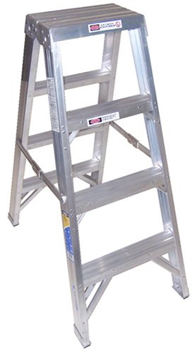 Werner T404 375-Pound Duty Rating Aluminum Multi-Use Twin Stepladder, 4-Foot