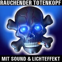 Rauchender Totenkopf Nichtraucher Gag Paffender Totensch�del mit Licht und Sound Horror Spass