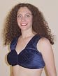 Blue Stretch Velvet Sleeveless Crop Top