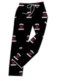 Field Hockey black wording novelty print jersey cotton sport pants available in youth and adult sizes