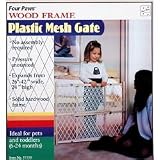  : Four Paws Wood with Plastic Pressure Gate (24'' tall gate)