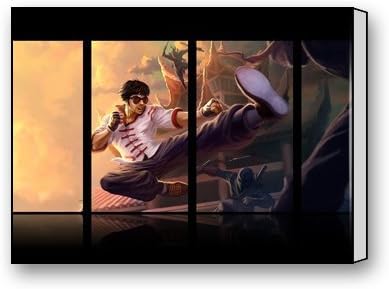 Funnyone Custom Modern Wall Art Decoration for Home Lee Sin League Of Legends Canvas Prints