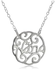 Sterling Silver Nana Filigree Pendant Necklace, 18"