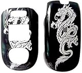 Silver Dragon on Black - Samsung SPH-A920 Protective Hard Case - Snap on Cell Phone Faceplate Cover