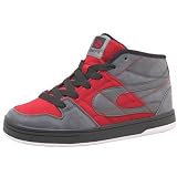 Duff Mens 4130 HI Skate Shoes Charcoal/Garnet/White