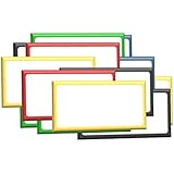 1" x 2" Magnetic Labels White Board Accents 30 Labels 5 Colors.