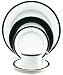 Nikko Ceramics Black Tie 20-Piece Dinnerware Set, Service for 4