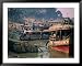Boats on Banks of Ayeyarwady River, Mandalay, Myanmar (Burma) Lonely Planet Collection Framed Art Poster Print by Bernard Napthine, 49x39