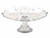Gorham Crystal Lady Anne Footed Cake Plate-Scalloped