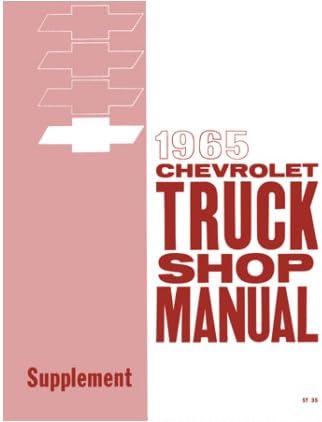 1965 Chevy Pickup Truck Shop Service Repair Manual Book Engine Electrical