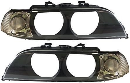 HEADLIGHT LENS PLASTIC COVER REPLACEMENT PAIR for BMW 5 series E39 PRE FACELIFT - 1996, 1997, 1998, 1999, 2000