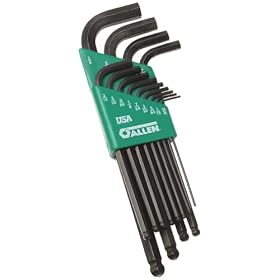 Click here to buy Allen 56193 13-Piece Ball Plus Ball Key Set Fractional by Danaher Tool.