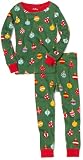 Hatley Boys 2-7 Christmas Ornaments  All Over Print Polo P.j. Set, Everest, 7