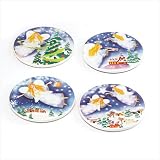 4 PC. X-MAS ANGEL COASTERS