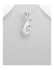 Shell Pendant Necklace In 92.5 Sterling Silver