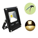 GLW 12V 10W LED投光器 作業灯 電球色 暖かい白 (3000K) 省エネ　広角　防水仕様　投光機 フラッドライト　看板灯