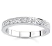 14k White Gold or Yellow Gold Milgrain Pave-Set Diamond Band (H/I1, 1/4 ct. tw.)