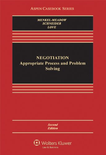negotiation processes for problem solving aspen casebook
