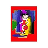 Betty Boop Lenticular Postcard 4x6 , Abstract 3D Image, Red by Betty Boop