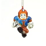 Illinois Fighting Illini NCAA Crystal Halfback Player Ornament (3)