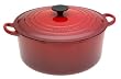 Le Creuset Enameled Cast-Iron 7-1/4-Quart Round French Oven, Cherry Red