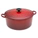 Le Creuset Enameled Cast-Iron 7-1/4-Quart Round French Oven, Cherry Red