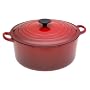 Le Creuset Enameled Cast-Iron 7-1/4-Quart Round French Oven, Cherry Red