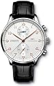 IWC Portuguese Chrono Automatic Steel Black Mens Watch IW371401