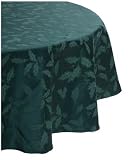 Lenox Holly Damask 70-Inch Round Tablecloth, Green