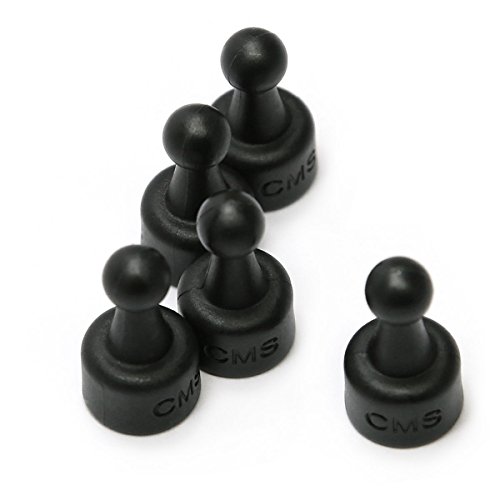 24-Count CMS NeoPin® Black Magnetic Push Pins - Can Hold up to 16 Pages of 20 lb Paper