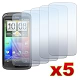 5 Premium Crystal Clear LCD Screen Protectors for HTC Sensation 4G/Pyramid