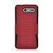 Eagle Cell PHMOTXT901NTBKRD Progressive Hybrid Protective Gummy TPU Mesh Defense Case for Motorola Electrify M XT901 - Retail Packaging - Black/Red