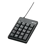 iBUFFALO テンキーボード USB接続 19mmピッチ ブラック BSTK02BK