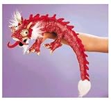 Plush Small Red Dragon Puppet 20"