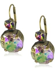 Sorrelli "Hibiscus" Vitrial and Crystal Purple Haze Drop Earrings