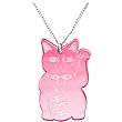 Pink Lucky Cat Necklace