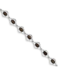 Sterling Silver Smokey Quartz Bracelet