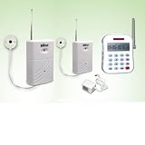 GSI Super Quality Wireless Electronic Water Overflow And Leaks Detector With Auto Emergency Phone Dialer And High Output Alarm plus an Add-On Wireless Electronic Water Overflow And Leaks Detector With High Output Alarm- Protects Bathtubs, Swimming Pools, Basements Etc.