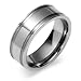 Flat Step Edge 9mm Comfort Fit Mens Tungsten Carbide Wedding Band Ring Size 13