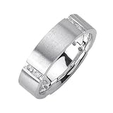 0.24ctw Satin Channel Set Diamond Wedding Band in 14K White Gold (GH, VS)