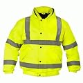 Mens Hi Visibility Yellow Bomber Jacket Size XS to 4XL - HI VIS VIZ WORK COAT