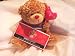 Geschenkset Ich liebe Dich, Teddy mit Herz + Schokolade Herzklopfer
