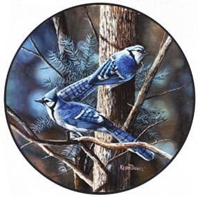 Glassmasters GM1051 6.5" Roundel Blue Jays Suncatcher